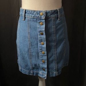 Jean Button-Up Vintage Skirt
